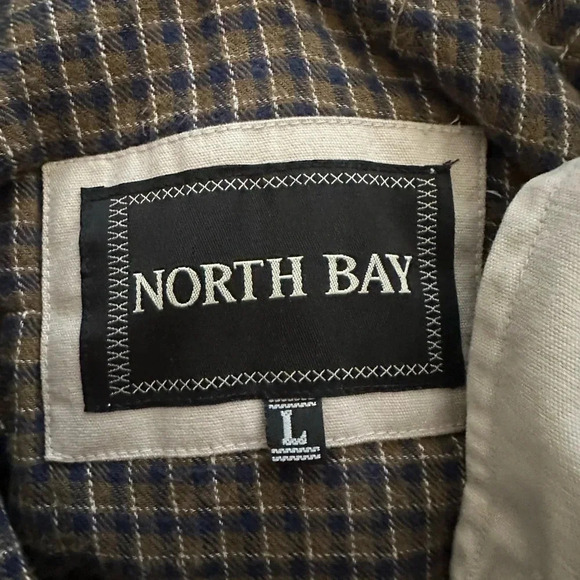 North Bay Mens Chore Barn Coat Corduroy Collar Detachable Liner Size Large - Picture 5 of 5
